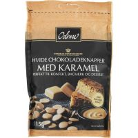 Odense Hvid Chokoladeknapper med Karamle 115 gr
