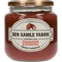 Den Gamle Fabrik Marmelade Jordbær / Rabarber 600 g